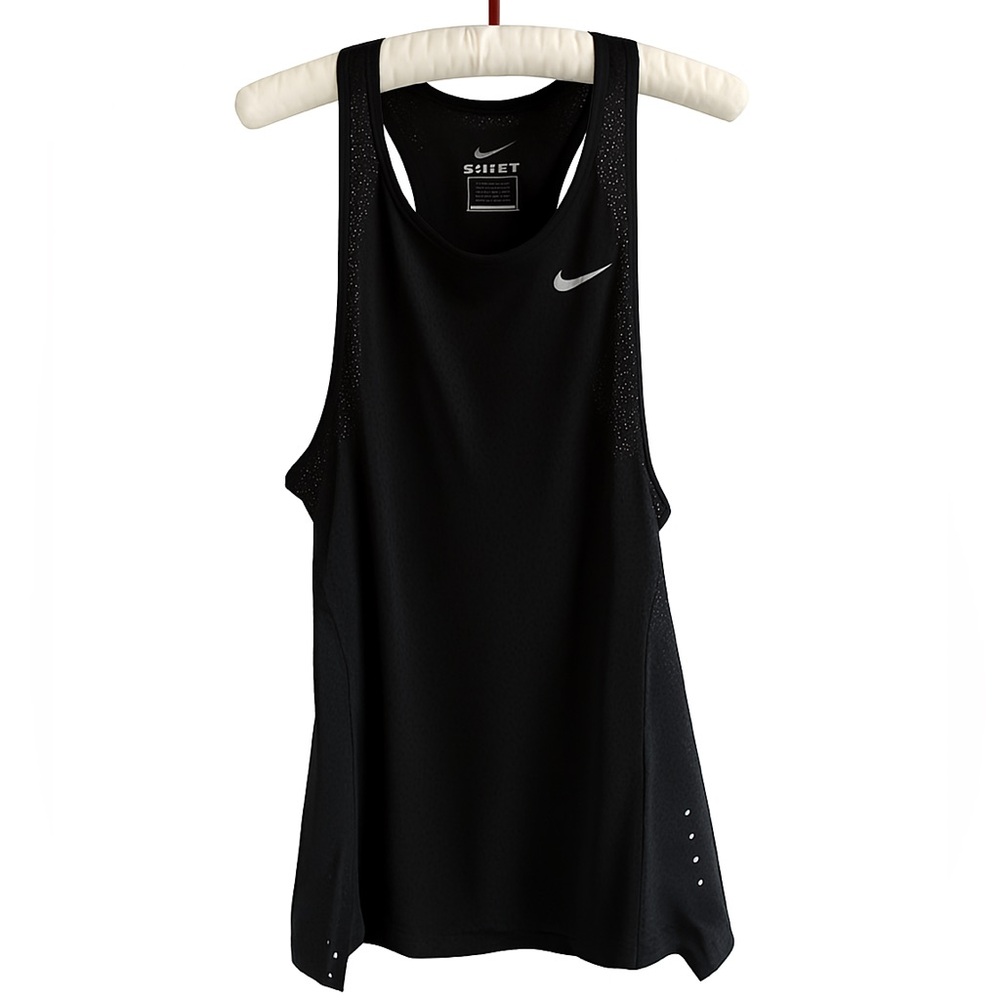Nike Dri-FIT Black Mesh Halter Tank ✨